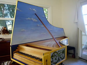 Neapolitan harpsichord by Owen Daly 2009, after an anonymous 16th century instrument in the Boston Museum of Fine Arts